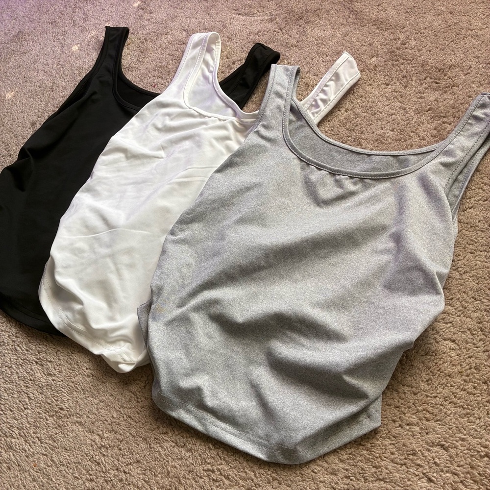 Women's Black, White, and Gray Tank Tops - Picture 2 of 14